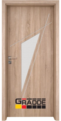 Интериорни врати Gradde Kristall Glas 4 2 цвят Дъб Вераде